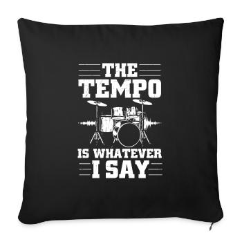 Percussion - Sofa pillowcase 17,3'' x 17,3'' (45 x 45 cm) - black - Front