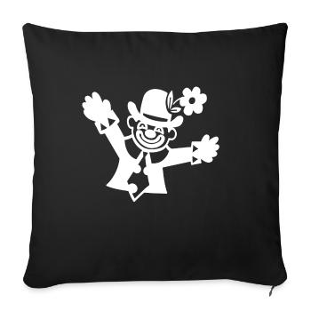 CLOWN - Sofa pillowcase 17,3'' x 17,3'' (45 x 45 cm) - black - Front