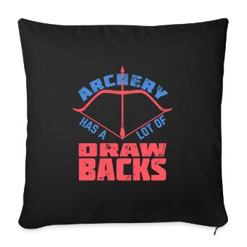 Idée cadeau drôle de tir à l'arc - Housse de coussin décorative 45 x 45 cm - noir - Devant