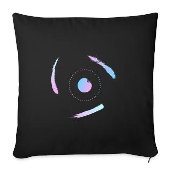 Électrons en orbite autour de l'atome - Housse de coussin décorative 45 x 45 cm - noir - Devant