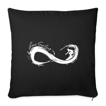 Love Surfing Forever - Sofa pillowcase 17,3'' x 17,3'' (45 x 45 cm) - black - Front