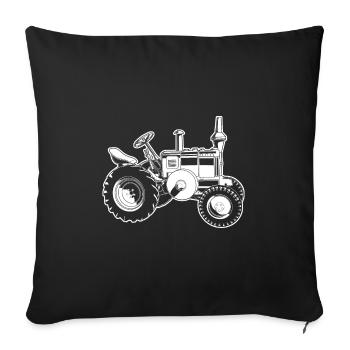 tractor - Sofa pillowcase 17,3'' x 17,3'' (45 x 45 cm) - black - Front
