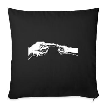 father son - Sofa pillowcase 17,3'' x 17,3'' (45 x 45 cm) - black - Front