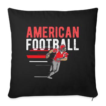 Football américain - Housse de coussin décorative 45 x 45 cm - noir - Devant