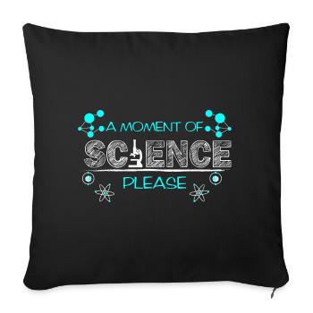 Un moment de science s'il vous plaît - Housse de coussin décorative 45 x 45 cm - noir - Devant