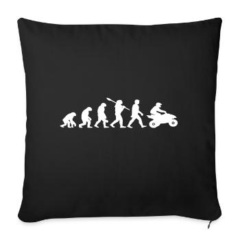 quad man evolution - Sofa pillowcase 17,3'' x 17,3'' (45 x 45 cm) - black - Front