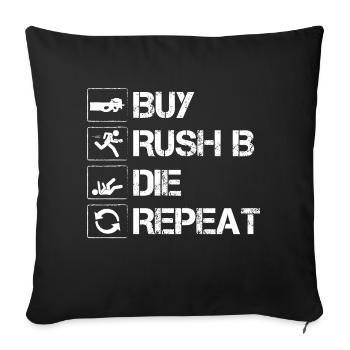cs Gamer go Insider Cadeau - Housse de coussin décorative 45 x 45 cm - noir - Devant