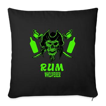 Rum whisperer - Sofa pillowcase 17,3'' x 17,3'' (45 x 45 cm) - black - Front