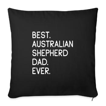 Australian Shepherd - Housse de coussin décorative 45 x 45 cm - noir - Devant