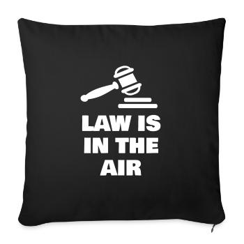 LAW IS IN THE AIR - Sofa pillowcase 17,3'' x 17,3'' (45 x 45 cm) - black - Front