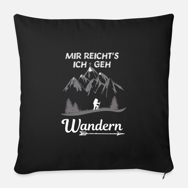 Randonnée alpinistes - je fais juste de la randonnée - Housse de coussin décorative 45 x 45 cm - noir