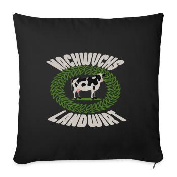 Nachwuchs Landwirt motiv Geschenk - Sofakissenbezug 45 x 45 cm - Schwarz - Vorne