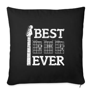 Best Dad Ever Shirt DAD Chord Guitarist Father's Day - Sofa pillowcase 17,3'' x 17,3'' (45 x 45 cm) - black - Front
