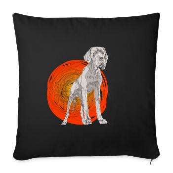 Great Dane - Sofa pillowcase 17,3'' x 17,3'' (45 x 45 cm) - black - Front