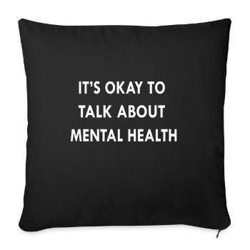 Mental Health - Sofa pillowcase 17,3'' x 17,3'' (45 x 45 cm) - black - Front