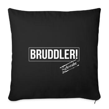 Swabian saying Schwabe Baden - Sofa pillowcase 17,3'' x 17,3'' (45 x 45 cm) - black - Front