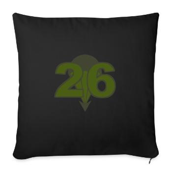 FjgRgt 26 - Housse de coussin décorative 45 x 45 cm - noir - Devant