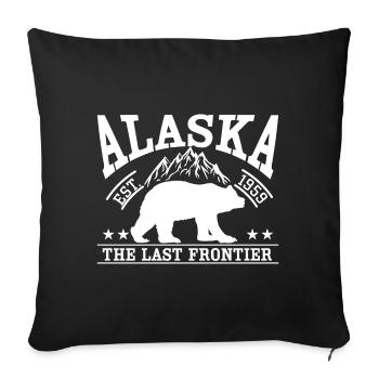 Alaska the Last Frontier - Sofa pillowcase 17,3'' x 17,3'' (45 x 45 cm) - black - Front