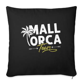 Vacances en équipe à Majorque - Housse de coussin décorative 45 x 45 cm - noir - Devant