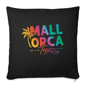 Vacances en équipe à Majorque - Housse de coussin décorative 45 x 45 cm - noir - Devant
