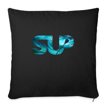 SUP Stand up paddling paddleboarding - Sofa pillowcase 17,3'' x 17,3'' (45 x 45 cm) - black - Front
