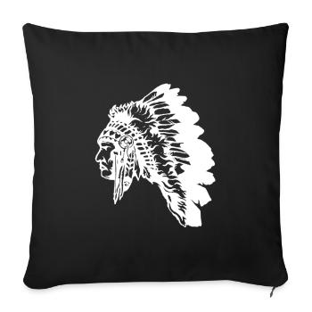 Indiens - Housse de coussin décorative 45 x 45 cm - noir - Devant