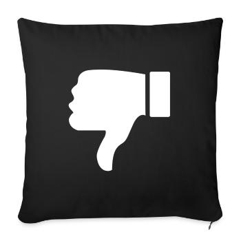 pouces vers le bas - Housse de coussin décorative 45 x 45 cm - noir - Devant