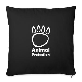 Animal welfare - Sofa pillowcase 17,3'' x 17,3'' (45 x 45 cm) - black - Front