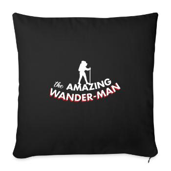 The Amazing Wander-Man - Sofakissenbezug 45 x 45 cm - Schwarz - Vorne
