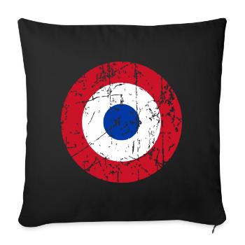 French cockade - Sofa pillowcase 17,3'' x 17,3'' (45 x 45 cm) - black - Front