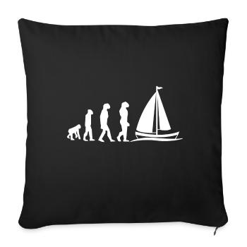Voile Nautisme Voile Amoureux Évolution Cadeau - Housse de coussin décorative 45 x 45 cm - noir - Devant