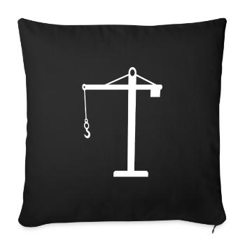 crane - Sofa pillowcase 17,3'' x 17,3'' (45 x 45 cm) - black - Front