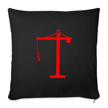 crane - Sofa pillowcase 17,3'' x 17,3'' (45 x 45 cm) - black - Front
