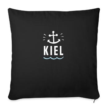 Kiel - Sofakissenbezug 45 x 45 cm - Schwarz - Vorne