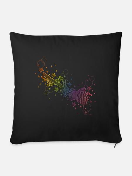 Glow Magic Broom - Sofakissenbezug 45 x 45 cm - Schwarz