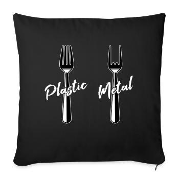 Heavy metal metal music hard rock rock music rocker - Sofa pillowcase 17,3'' x 17,3'' (45 x 45 cm) - black - Front