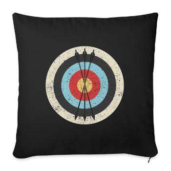 Tir à l'arc - Housse de coussin décorative 45 x 45 cm - noir - Devant