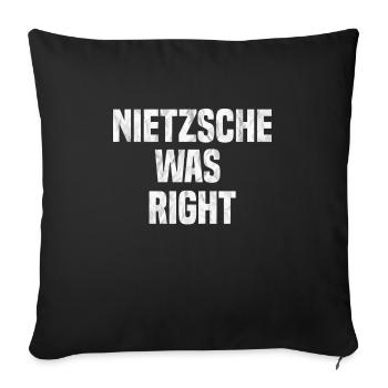 nietzsche - Sofakissenbezug 45 x 45 cm - Schwarz - Vorne