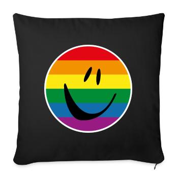 LGBT Gay Gay Lesbian Bi - Sofa pillowcase 17,3'' x 17,3'' (45 x 45 cm) - black - Front