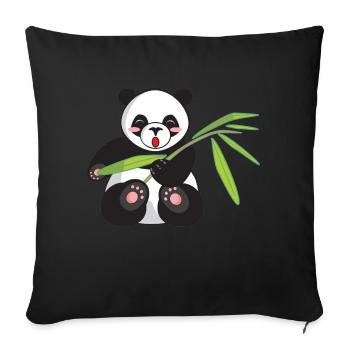 Panda - Sofa pillowcase 17,3'' x 17,3'' (45 x 45 cm) - black - Front