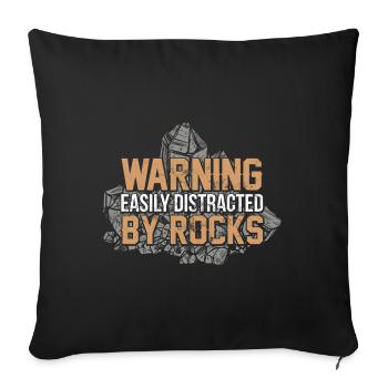 Geology - Sofa pillowcase 17,3'' x 17,3'' (45 x 45 cm) - black - Front