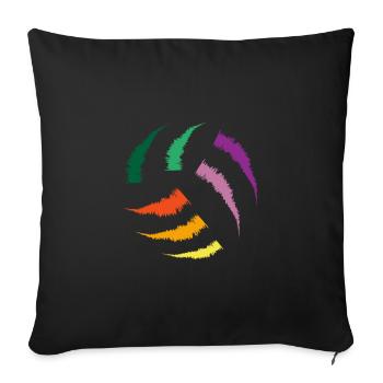 Volley-ball Ball Sport Sport Beach - Housse de coussin décorative 45 x 45 cm - noir - Devant