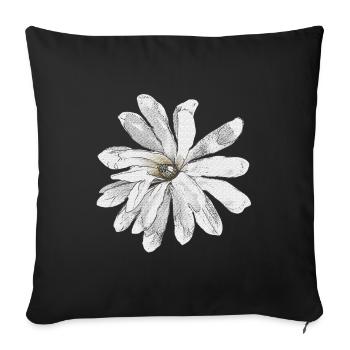beautiful floral motifs, star magnolia, spring dress - Sofa pillowcase 17,3'' x 17,3'' (45 x 45 cm) - black - Front