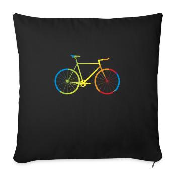 I love cycling - Sofa pillowcase 17,3'' x 17,3'' (45 x 45 cm) - black - Front