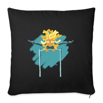 Gymnastics Girl Bars - Housse de coussin décorative 45 x 45 cm - noir - Devant