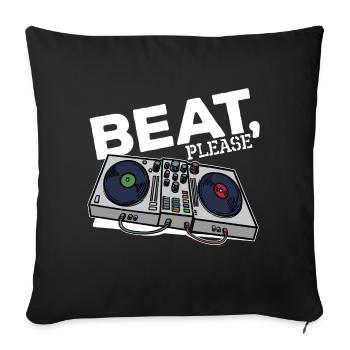 Beatbox Turntable MC DJ Deejay Scratchen Hip Hop - Sofakissenbezug 45 x 45 cm - Schwarz - Vorne
