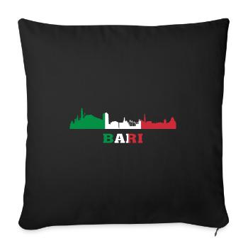 Bari City Skyline Italien Wahrzeichen, Bari Italia - Sofakissenbezug 45 x 45 cm - Schwarz - Vorne