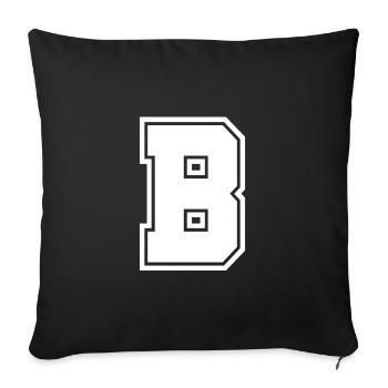 La lettre B - Housse de coussin décorative 45 x 45 cm - noir - Devant