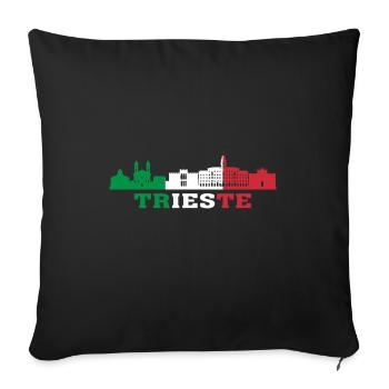 Trieste City Skyline Italie Landmark Trieste Italia - Housse de coussin décorative 45 x 45 cm - noir - Devant