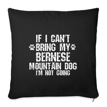 Chien de montagne bernois - Housse de coussin décorative 45 x 45 cm - noir - Devant